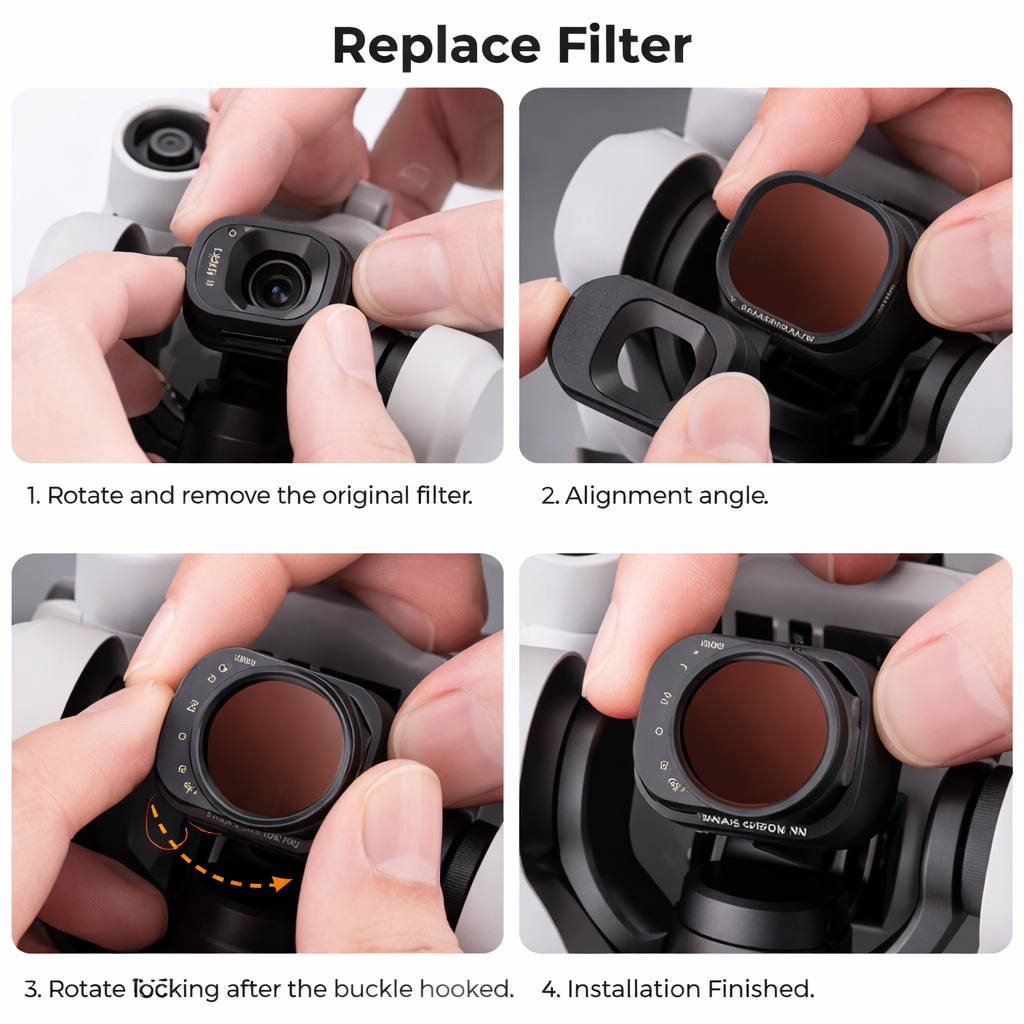 K&F Concept Drone Filter for DJI Mini 3 Pro Variable ND2-ND32/ND32-ND512 Camera Coating Optical Glass Lens DJI Drone Accessories
