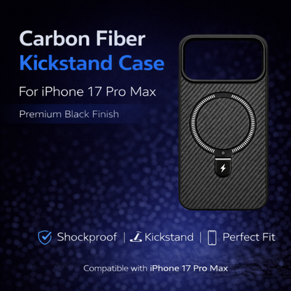 Carbon Fiber Kickstand Mobile Case For Iphone 17 Pro Max