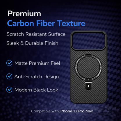 Carbon Fiber Kickstand Mobile Case For Iphone 17 Pro Max