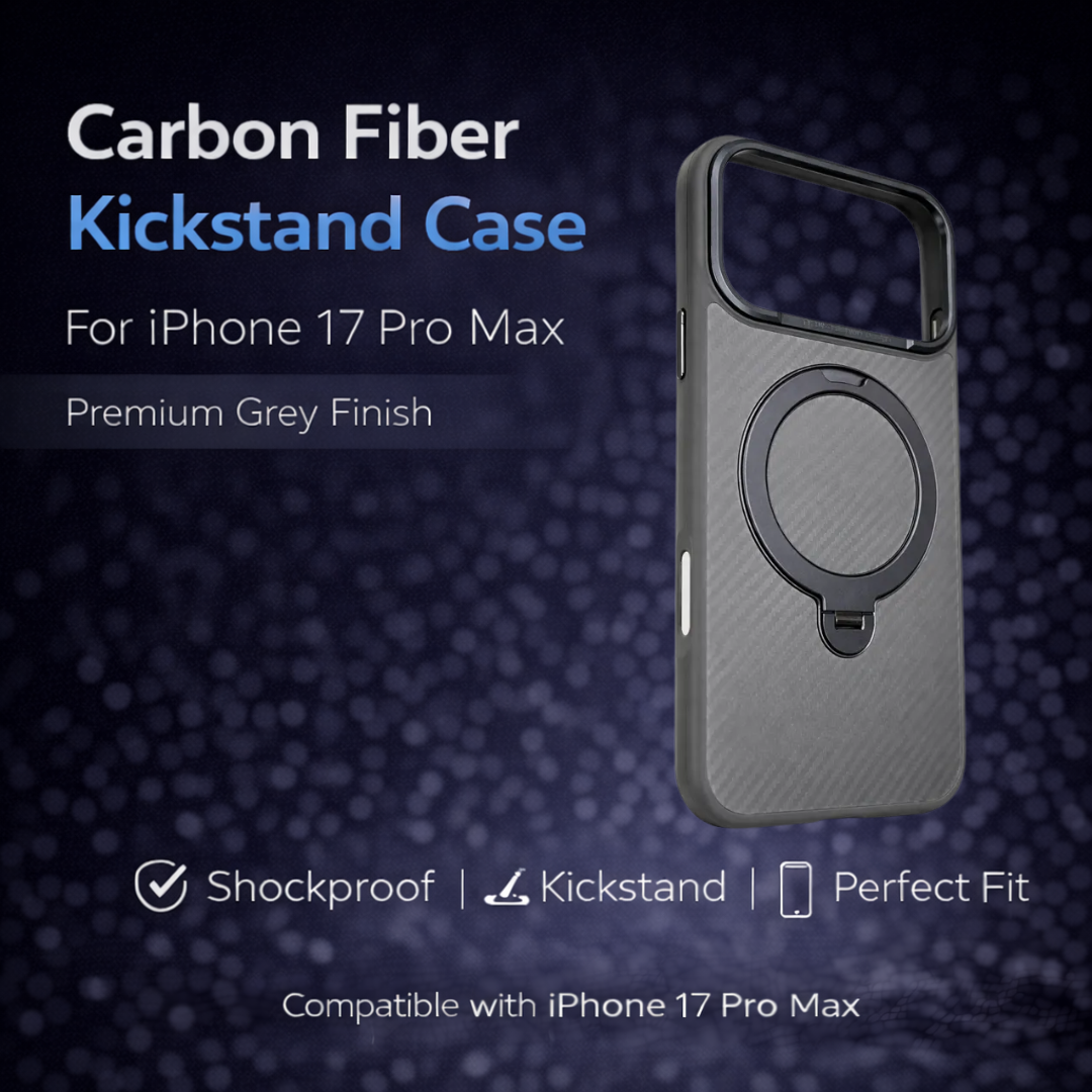 Carbon Fiber Kickstand Mobile Case For Iphone 17 Pro Max