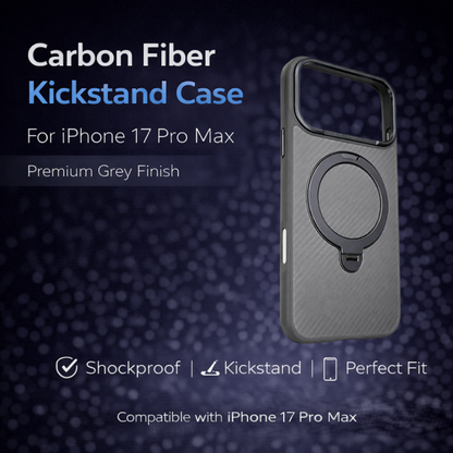Carbon Fiber Kickstand Mobile Case For Iphone 17 Pro Max