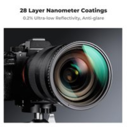 K&F Concept 58mm Variable ND Filter ND8-128 (3-7 Stop) HD Hydrophobic VND Filter for Camera Lens No