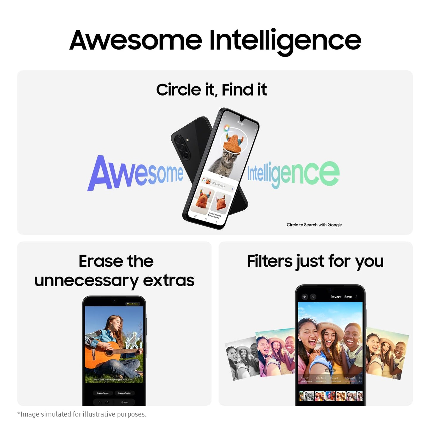 Samsung Galaxy A26 5G | Awesome Intelligence (AI) | Circle to Search | Gemini Live | FHD+ sAMOLED Display | 50MP OIS Camera | IP67 Rated