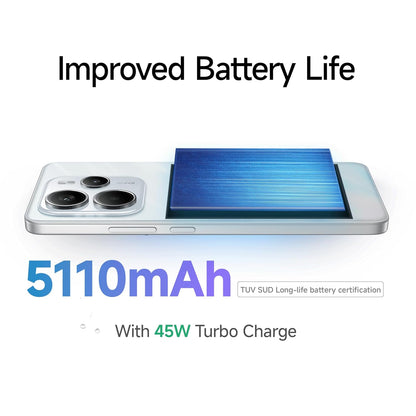Redmi Note 14 5G (Phantom Purple, 8GB RAM 256GB Storage) | Global Debut MTK Dimensity 7025 Ultra | 2100 nits Segment Brightest 120Hz AMOLED | 50MP Sony LYT 600 OIS+EIS Triple Camera
