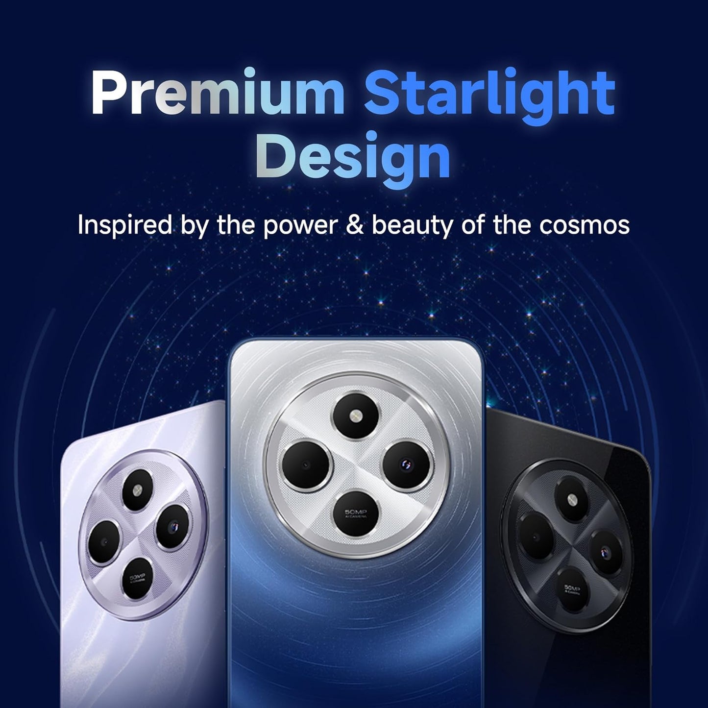 Redmi 14C Superfast 4nm Snapdragon 4 Gen 2 | 120Hz 17.47cm (6.88”) Display | 5160mAh Battery | 50MP Dual Camera | Premium Starlight Design