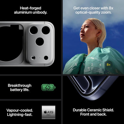 iPhone 17 Pro Max 256 GB: 17.42 cm (6.9″) Display with Promotion, A19 Pro Chip, Best Battery Life in Any iPhone Ever, Pro Fusion Camera System, Center Stage Front Camera