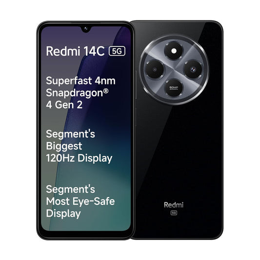 Redmi 14C Superfast 4nm Snapdragon 4 Gen 2 | 120Hz 17.47cm (6.88”) Display | 5160mAh Battery | 50MP Dual Camera | Premium Starlight Design