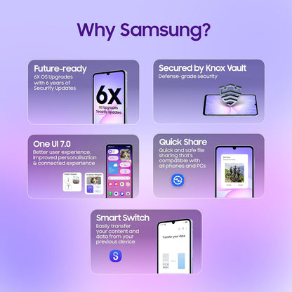 Samsung Galaxy A07 LTE | 50MP Dual Camera | 6.7 Inch HD+ Display | 90Hz Refresh Rate | MediaTek Helio G99 (6nm) | IP54 | 6 Gen OS Upgrade and Security Update