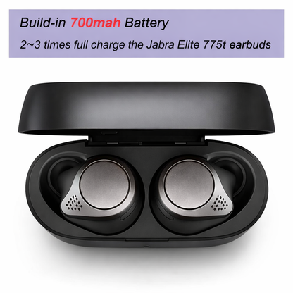 Compatible With Jabra Elite 75T Charging Case, Replacement Charger Case Cradle Dock for Jabra Elite 75T Wireless Earbuds (Capacity: 700Mah), Black