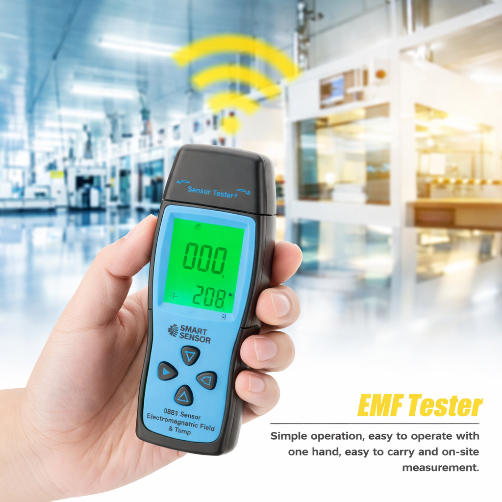 Smart Sensor AS1392 EMF Mini LCD Display Digital Electromagnetic Radiometer Tester With Battery