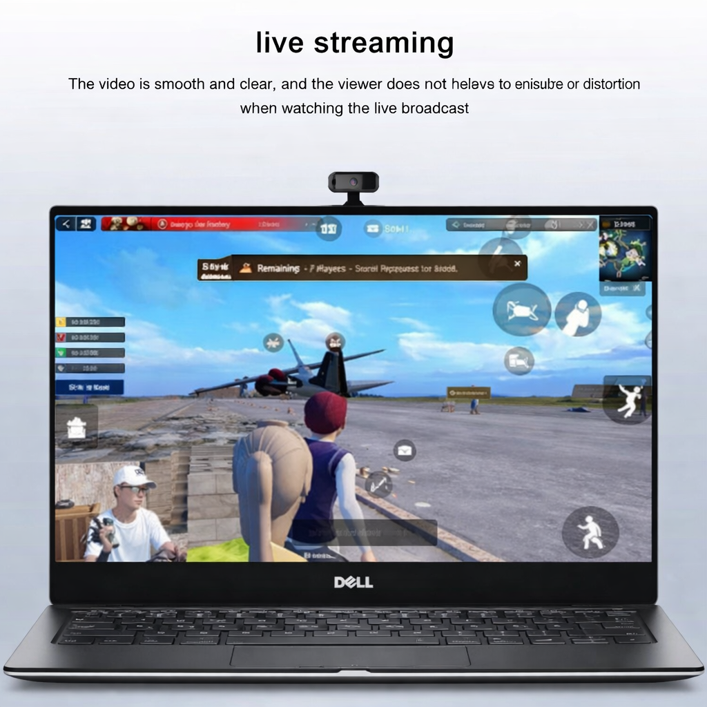Fonehting Webcam for PC | USB Full HD 1080P Webcam with Noise Canceling Microphone | For PC Laptop Desktop Webcam with 360° Rotating Base Plug & Play for Video Calls, Live Streaming, Games and Conferences | Streaming camera