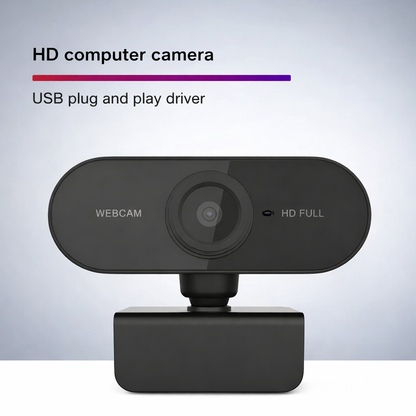 Fonehting Webcam for PC | USB Full HD 1080P Webcam with Noise Canceling Microphone | For PC Laptop Desktop Webcam with 360° Rotating Base Plug & Play for Video Calls, Live Streaming, Games and Conferences | Streaming camera