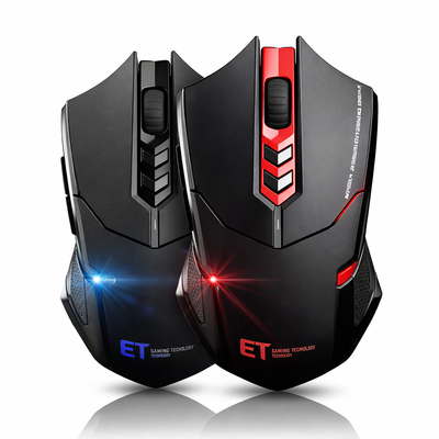 X08 Black/Red 1.5V 6.8mA 2.4Ghz Wireless Optical Gaming Mouse