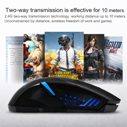 X08 Black/Red 1.5V 6.8mA 2.4Ghz Wireless Optical Gaming Mouse