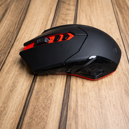 X08 Black/Red 1.5V 6.8mA 2.4Ghz Wireless Optical Gaming Mouse
