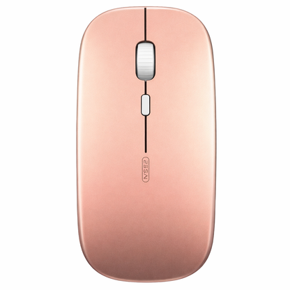 Wireless Mouse,Inphic Slim Rechargeable Mouse Silent Click 2.4G Wireless Mice 1600DPI Mini Optical Portable Travel Cordless Mouse with USB Receiver for PC Laptop Computer Mac MacBook, Metal Color
