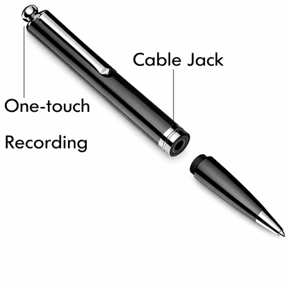 Pen Digital Voice Recorder with Playback Voice Activated Recorder for Lectures with Long Battery Life Metal Recording Device Easy to Use USB Rechargeable