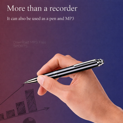 Pen Digital Voice Recorder with Playback Voice Activated Recorder for Lectures with Long Battery Life Metal Recording Device Easy to Use USB Rechargeable