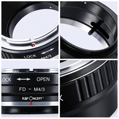 For Canon FD Lens to Micro Four Thirds M4/3 Olympus Pen and Panasonic Lumix Cameras Lens Mount Adapter Ring