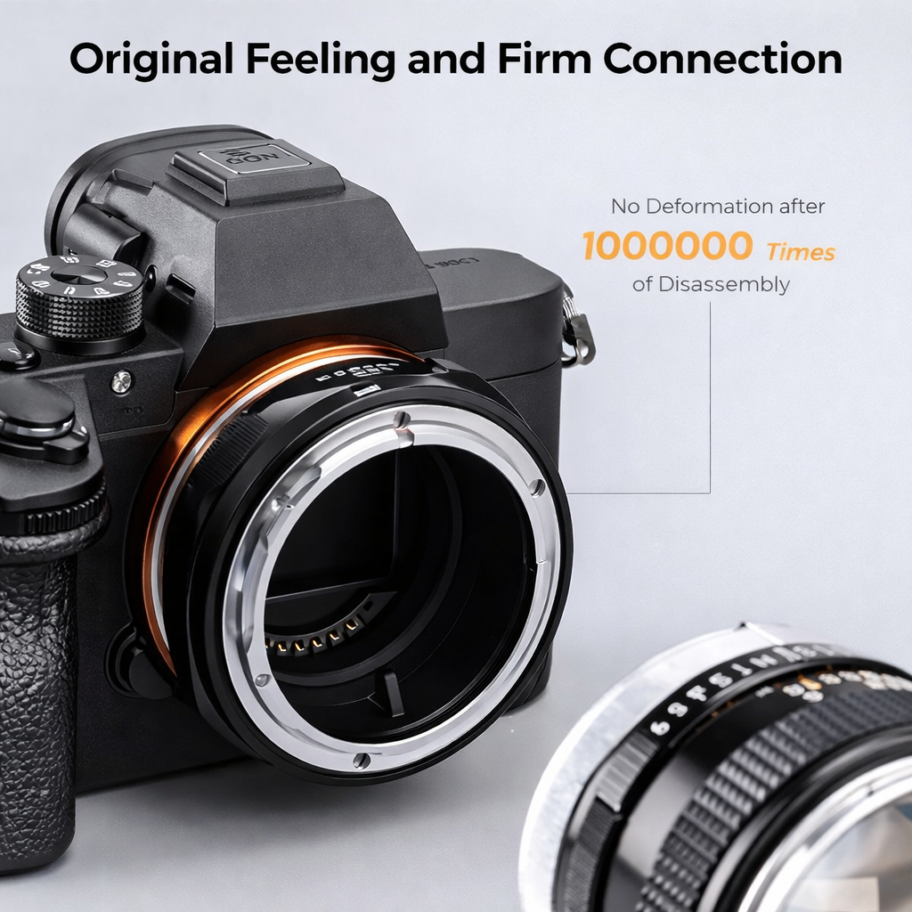 K&F CONCEPT FD to E Mount Lens Mount Adapter Plus, Manual FD FL Lens Adapter with Matting Varnish Design Compatible with Sony E Mount Cameras