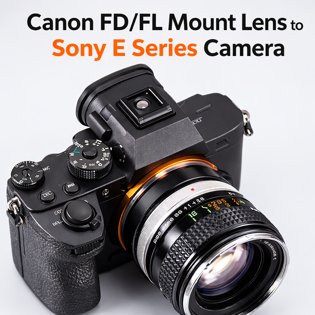 K&F CONCEPT FD to E Mount Lens Mount Adapter Plus, Manual FD FL Lens Adapter with Matting Varnish Design Compatible with Sony E Mount Cameras