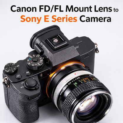 K&F CONCEPT FD to E Mount Lens Mount Adapter Plus, Manual FD FL Lens Adapter with Matting Varnish Design Compatible with Sony E Mount Cameras