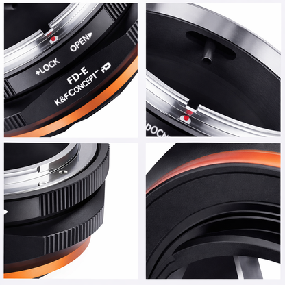K&F CONCEPT FD to E Mount Lens Mount Adapter Plus, Manual FD FL Lens Adapter with Matting Varnish Design Compatible with Sony E Mount Cameras