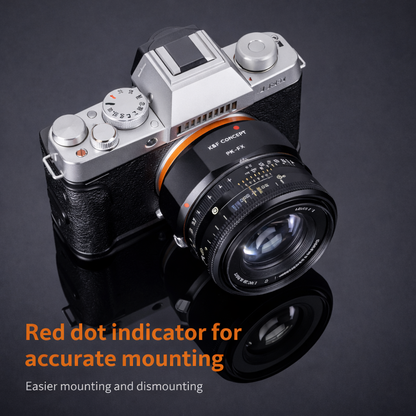 K&F Concept Lens Mount Adapter with Aperture Control Ring for Pentax PK Mount Lens to Fujifilm Fuji