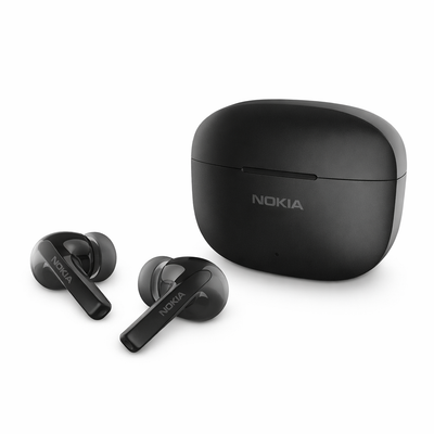Nokia Go Earbuds+ True Wireless Earbuds TWS-201 (Black) - Portable Bluetooth 5.0 in-Ear Headphones with Touch Control - Comfortable Fit, Voice Assistant-Enabled, 26 Hours Use with Charging Case