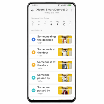 Xiaomi Smart Doorbell 3 Wireless Video Doorbell | 2K | Motion Detection - Black