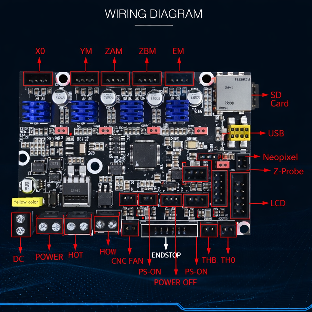 SKR Mini E3 V2.0 32Bit Silent Control Board Integrated with TMC2209 UART Stepper Motor Driver for Upgrade Ender 3 Pro/5 3D Printer