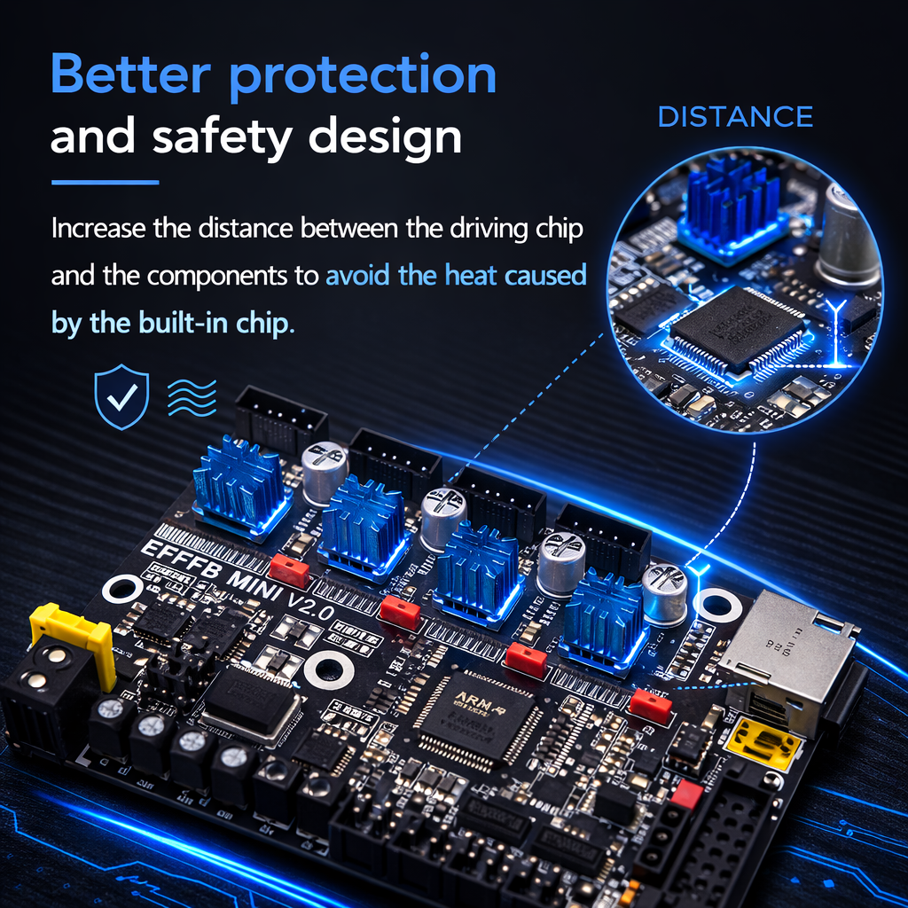 SKR Mini E3 V2.0 32Bit Silent Control Board Integrated with TMC2209 UART Stepper Motor Driver for Upgrade Ender 3 Pro/5 3D Printer