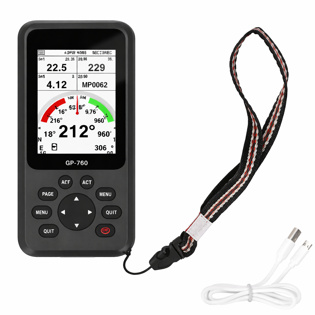 Handheld GPS Navigator With Different Navigation Screens, Waterproof Performance, 12 Tracks, 2998 Signals, Portable Navigation For Outdoor Activities, Perfect For Ships,