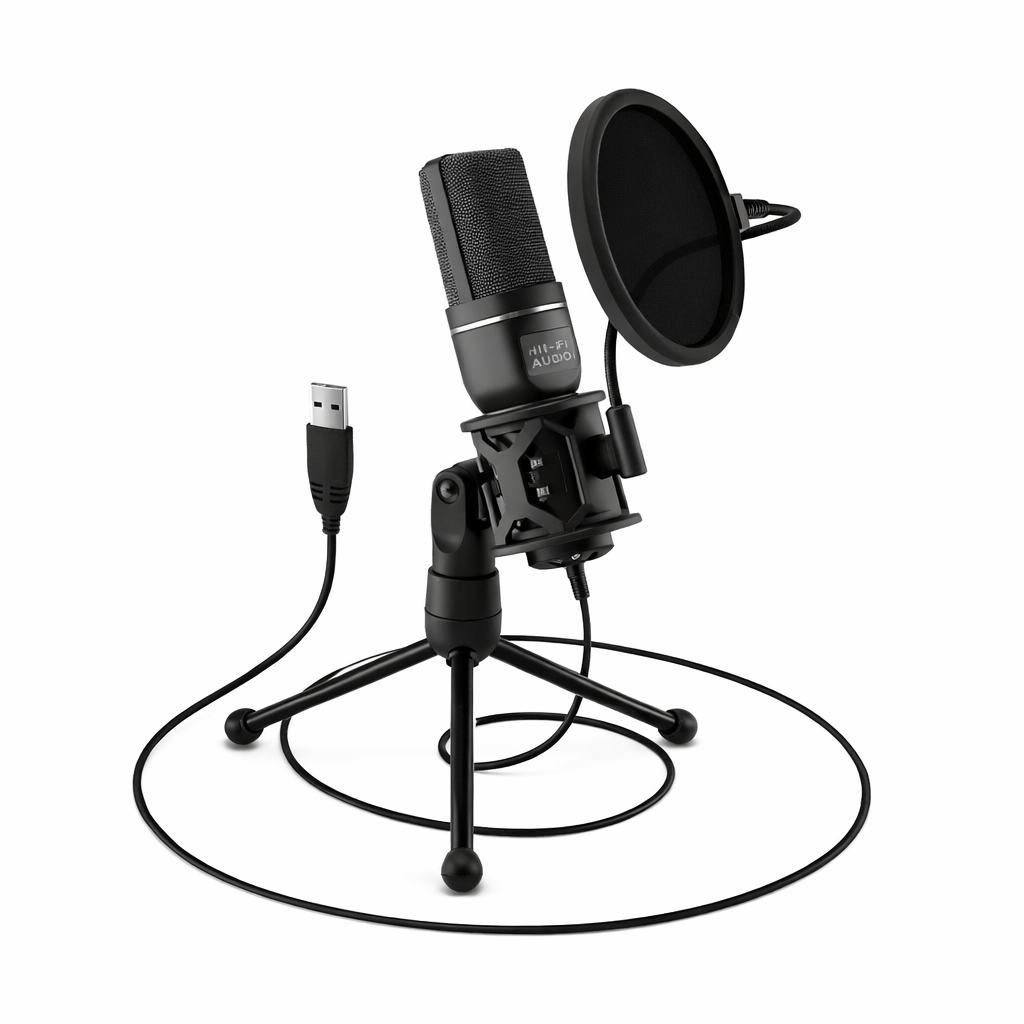 YANMAI Mic with USB Connector, Light-Weight, Condenser Microphone, RGB Lighting, Noise Canceling, Foldable Tripod for Live Streaming, Podcasting (SF-666R)