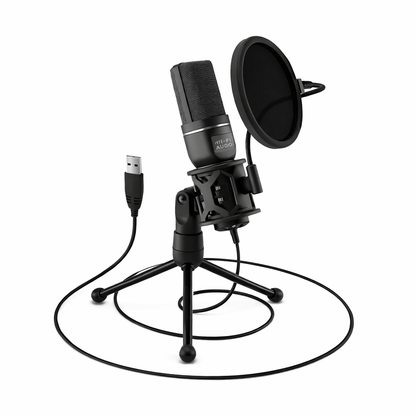YANMAI Mic with USB Connector, Light-Weight, Condenser Microphone, RGB Lighting, Noise Canceling, Foldable Tripod for Live Streaming, Podcasting (SF-666R)