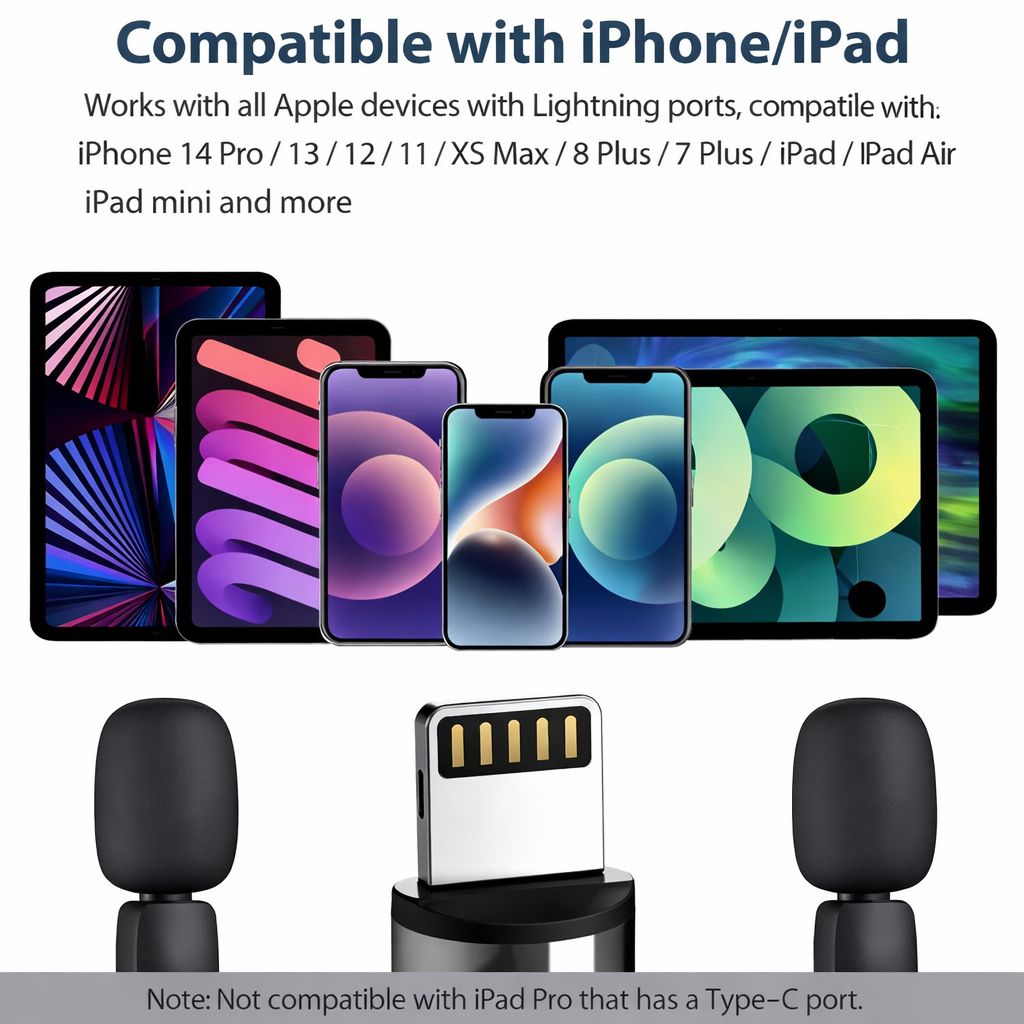 K9 Dual Wireless Lavalier Microphone for All Smartphones | Noise Cancellation Dual Mic Set with Receiver for Recording Interviews, Vlogs, YouTube, Reels