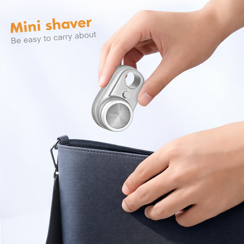 Electric Shaver Home Shaver Electric Small Shaver Portable Razor Shaver for Men Portable Shaver Mini Razor Portable Mini Shaver Electric Razor Men Shaver Travel Shaver Silver