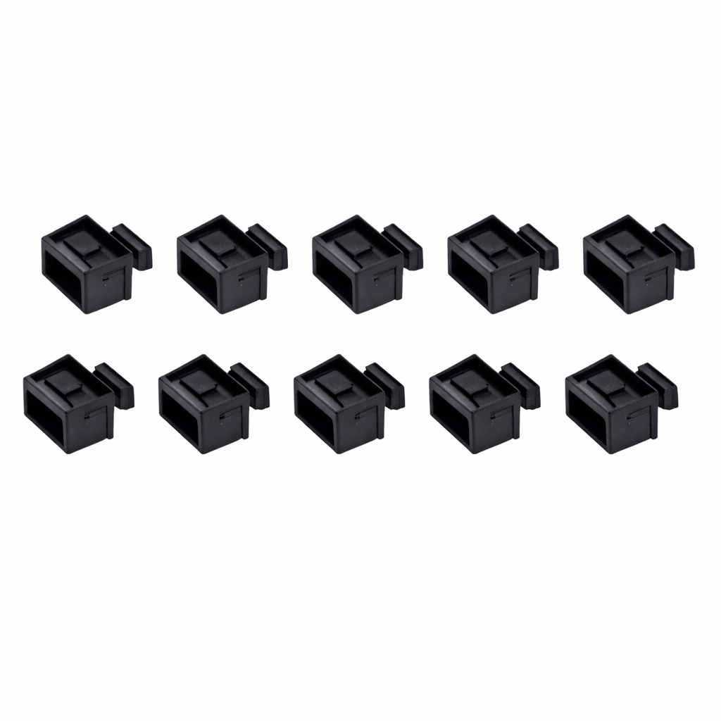 Dust Cover - 10 Pack - Black - SFP Port Cover - Fiber Optic Dust Caps - SFP Plug - SFP Port Dust Cover - SFP Cover