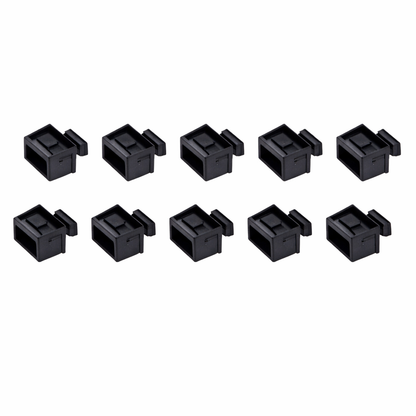 Dust Cover - 10 Pack - Black - SFP Port Cover - Fiber Optic Dust Caps - SFP Plug - SFP Port Dust Cover - SFP Cover