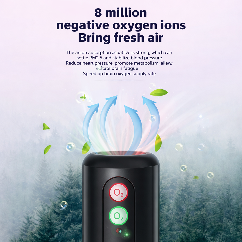 Ozone + Anion Air Filter Home Car Portable Air Freshener Purifier