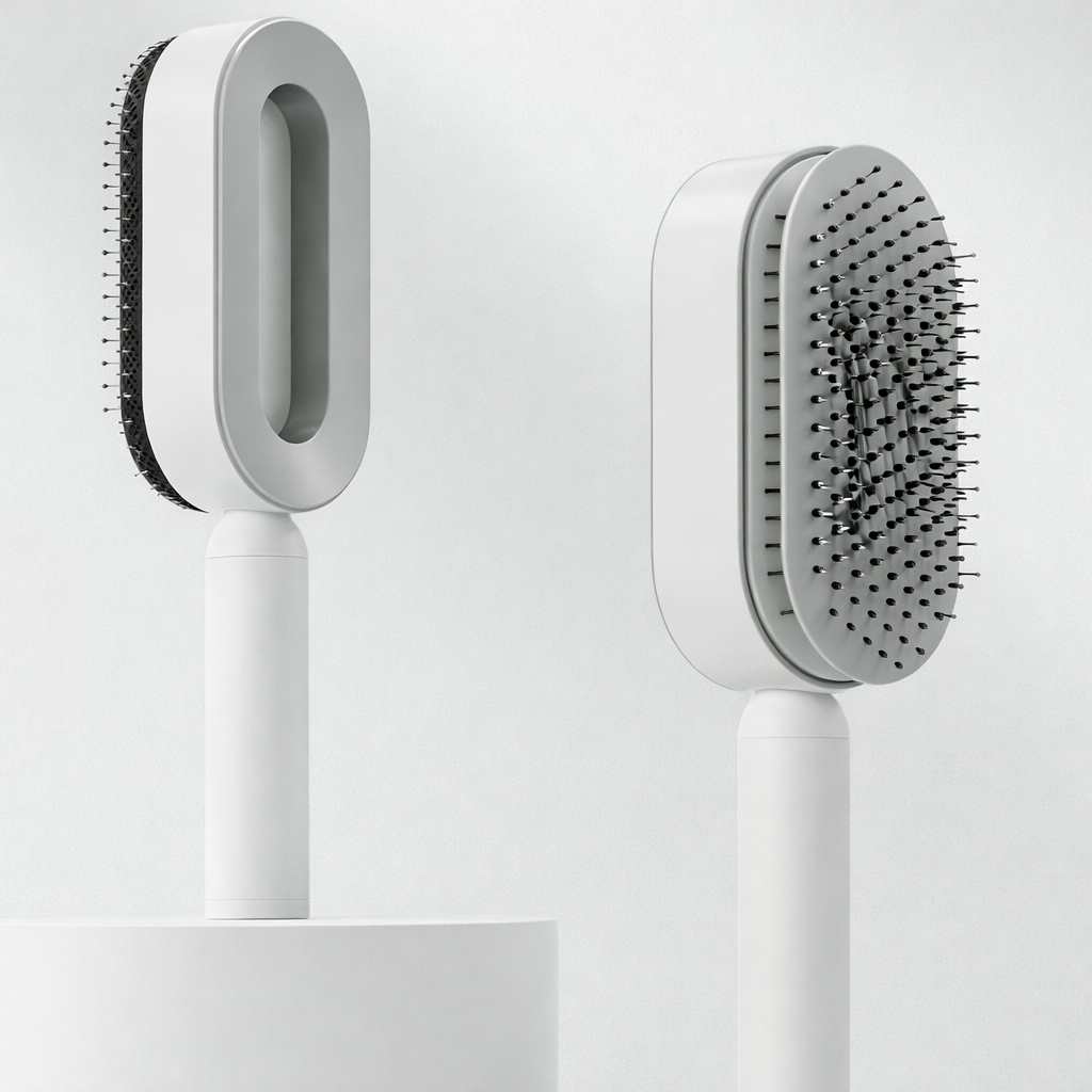 Portable Detangling Hair Brush Styling Tools for Travel Thin Thick Hair White | Makeup Brush Set | Makeup Accessories