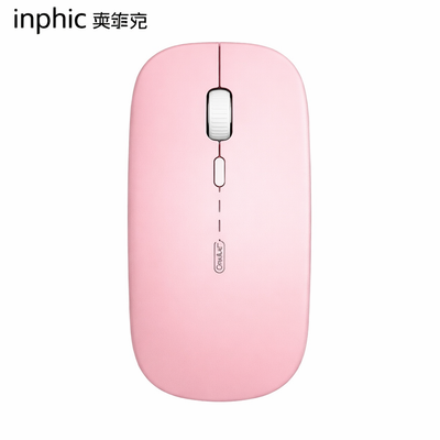 Wireless Mouse,Inphic Slim Rechargeable Mouse Silent Click 2.4G Wireless Mice 1600DPI Mini Optical Portable Travel Cordless Mouse with USB Receiver for PC Laptop Computer Mac MacBook (Pink Color)